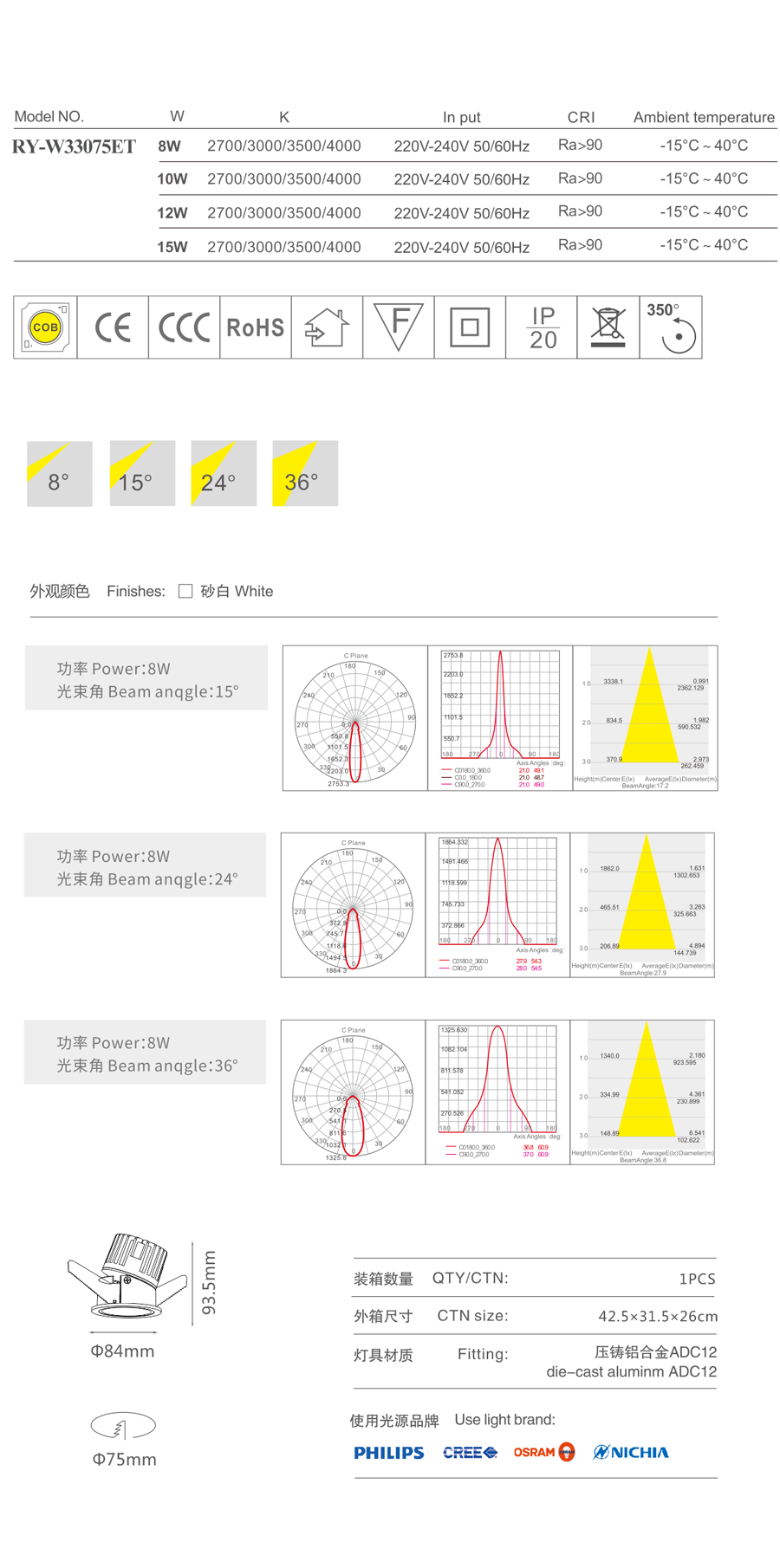 簡(jiǎn)韻洗牆燈 RY-W33075ET下